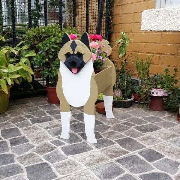 image-Cross-border independent station popular dog-planter pet dog flower pot potted garden home decoration ornaments