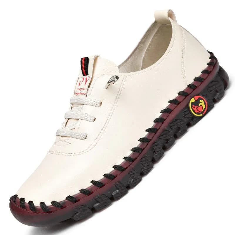 image-Cross-border explosive style handmade tendon soft sole mother shoes women's 2022 spring and summer new independent station flat single shoes casual shoes