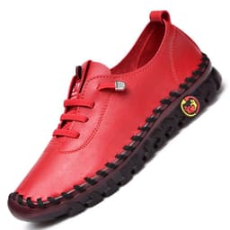 image-Cross-border explosive style handmade tendon soft sole mother shoes women's 2022 spring and summer new independent station flat single shoes casual shoes