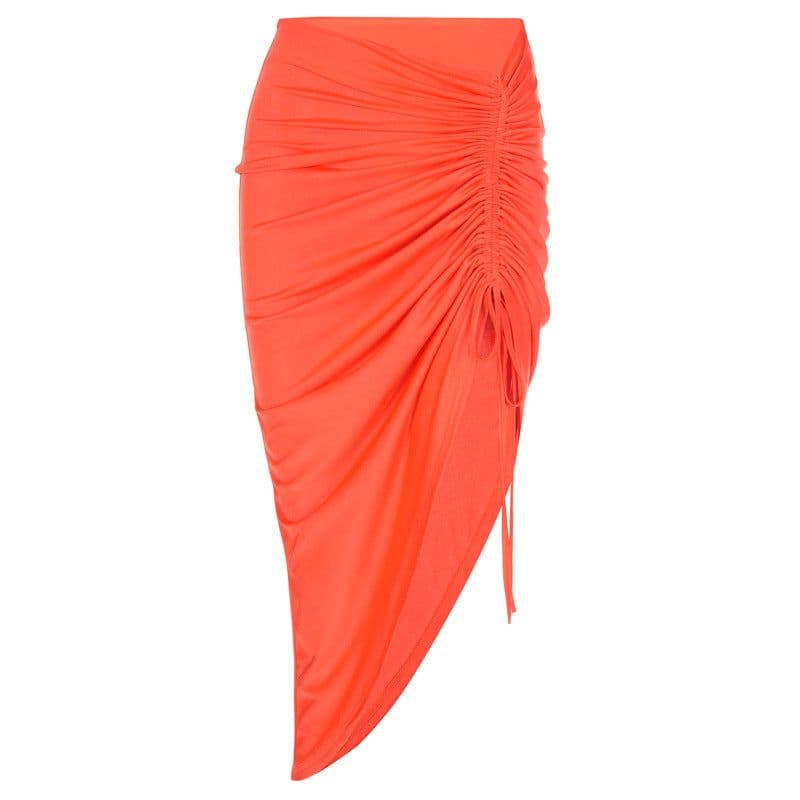 image-Europe and the United States hot-selling sexy skirt 2022 summer women's new slim slim drawstring skirt Amazon wholesale