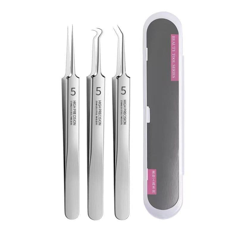 image-Stainless steel acne clip cell clip acne needle blackhead needle acne 8-piece set beauty tool acne needle set