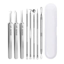 image-Stainless steel acne clip cell clip acne needle blackhead needle acne 8-piece set beauty tool acne needle set