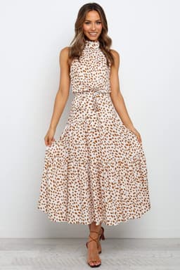 image-2022ebay Amazon Wish Hot Sale 17-Color Halter Polka Dot Print Lace-up Dress Cross-Border Dress for Women