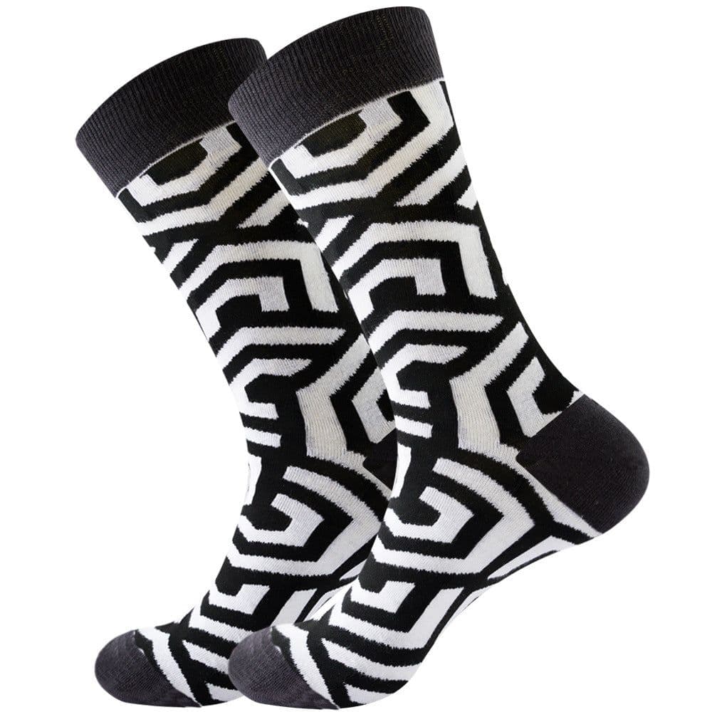image-Original design Amazon autumn and winter animal socks astronaut men's socks geometric women's socks Halloween mid-calf socks