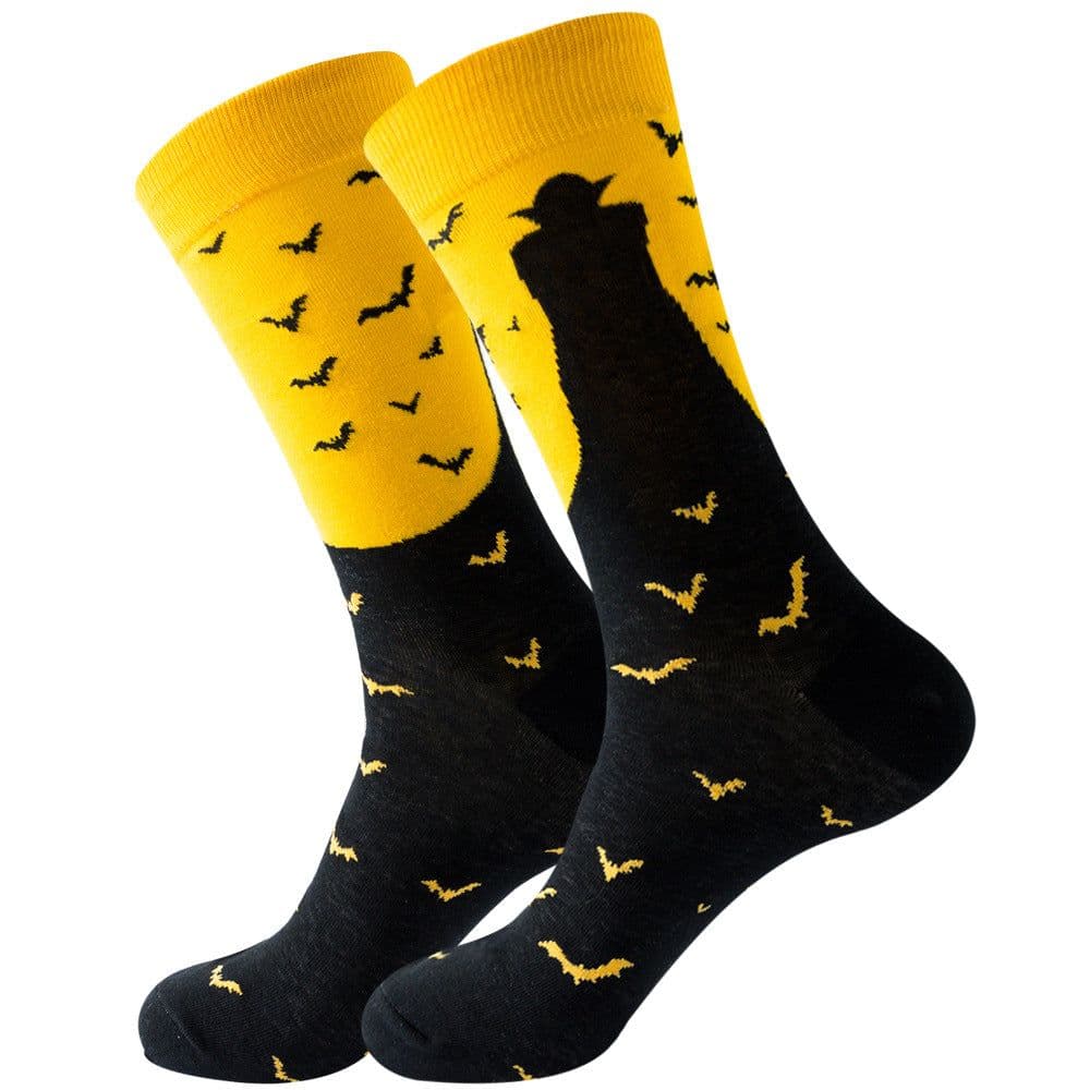 image-Original design Amazon autumn and winter animal socks astronaut men's socks geometric women's socks Halloween mid-calf socks