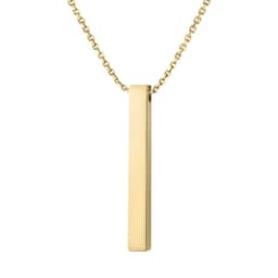 image-Stainless steel cubic column cross-border laser material advertising gift holiday gift lettering three-dimensional strip titanium steel pendant