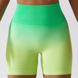image-European and American Gradient Seamless Yoga Shorts Breathable Tight Sports Shorts Women's High Waist Elastic Butt Lifting Fitness Pants 6406