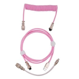 image-RGB colorful light-emitting game mechanical keyboard aerial plug-in line light-emitting data line colorful spring data line