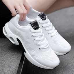 image-Shoes for Women 2023 New Air Cushion Shoes Korean Style Fashion Trend Foreign Trade Women's Shoes Soft Sole Breathable Sports Shoes for Women