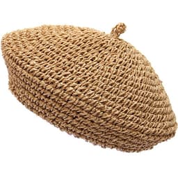 image-Handmade retro style straw beret breathable painter's hat Korean style straw hat women's summer bud hat pumpkin hat