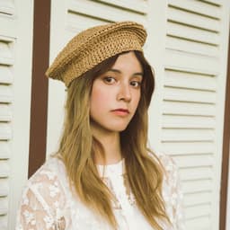 image-Handmade retro style straw beret breathable painter's hat Korean style straw hat women's summer bud hat pumpkin hat