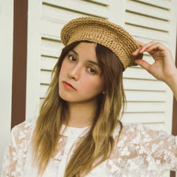 image-Handmade retro style straw beret breathable painter's hat Korean style straw hat women's summer bud hat pumpkin hat