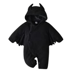 image-Children's Clothing Wholesale Autumn and Winter Long Sleeve Children's Halloween Clothing Romper Suit Bat Costume Baby Covered Baby Onesie
