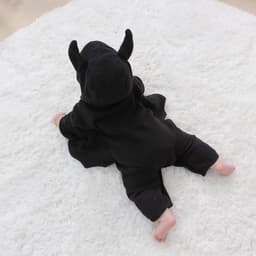 image-Children's Clothing Wholesale Autumn and Winter Long Sleeve Children's Halloween Clothing Romper Suit Bat Costume Baby Covered Baby Onesie