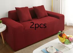 image-Waterproof Polar Fleece Solid Color Bomb Cover Sofa Slipcover Corner Case For Living Room 1 2 3 4 Seat