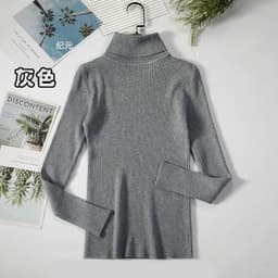 image-Core-spun turtleneck sweater women's inner wear bottoming shirt 2021 new long-sleeved warm slim solid color knit sweater top