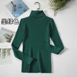 image-Core-spun turtleneck sweater women's inner wear bottoming shirt 2021 new long-sleeved warm slim solid color knit sweater top