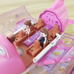 image-Children's cartoon electric universal Q Meng Airbus light and music model 360-degree rotating plane stall toy
