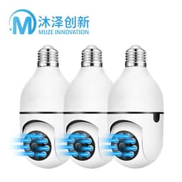 image-a6 light bulb camera dual light full color night vision surveillance camera 360 home wireless WiFi intercom camera E27