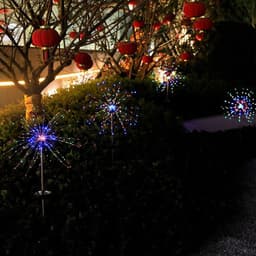 image-Fireworks Lights Solar Ground Dandelion Light String Outdoor Waterproof Christmas Decorative Lights Amazon Hot Sale