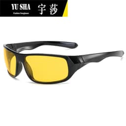 image-Yusha cross-border new sunglasses men's sports outdoor cycling glasses 8314 bicycle night vision sunglasses