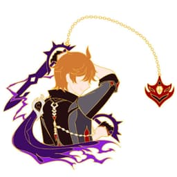 image-Yuanshen high-end game Zhongli Wendy's metal badge Fengyuan Wanye brooch two-dimensional pendant badge