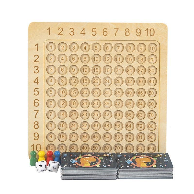image-Children's educational multiplication table teaching aids parent-child interactive early education nine-nine multiplication formula table training thinking toys