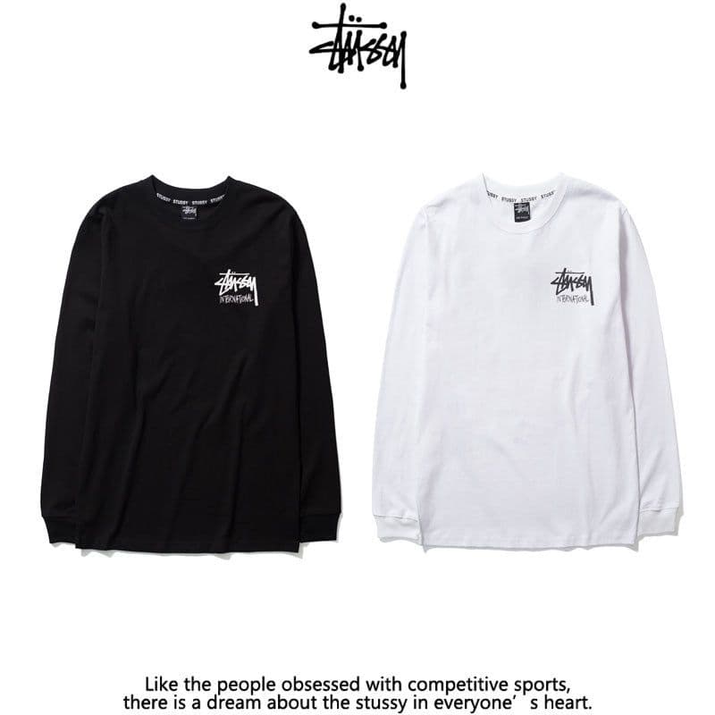 image-American version of flame cotton printed long-sleeved T-shirt for men and women, autumn skateboarding, Korean version, trendy hip-hop bottoming shirt for men and women