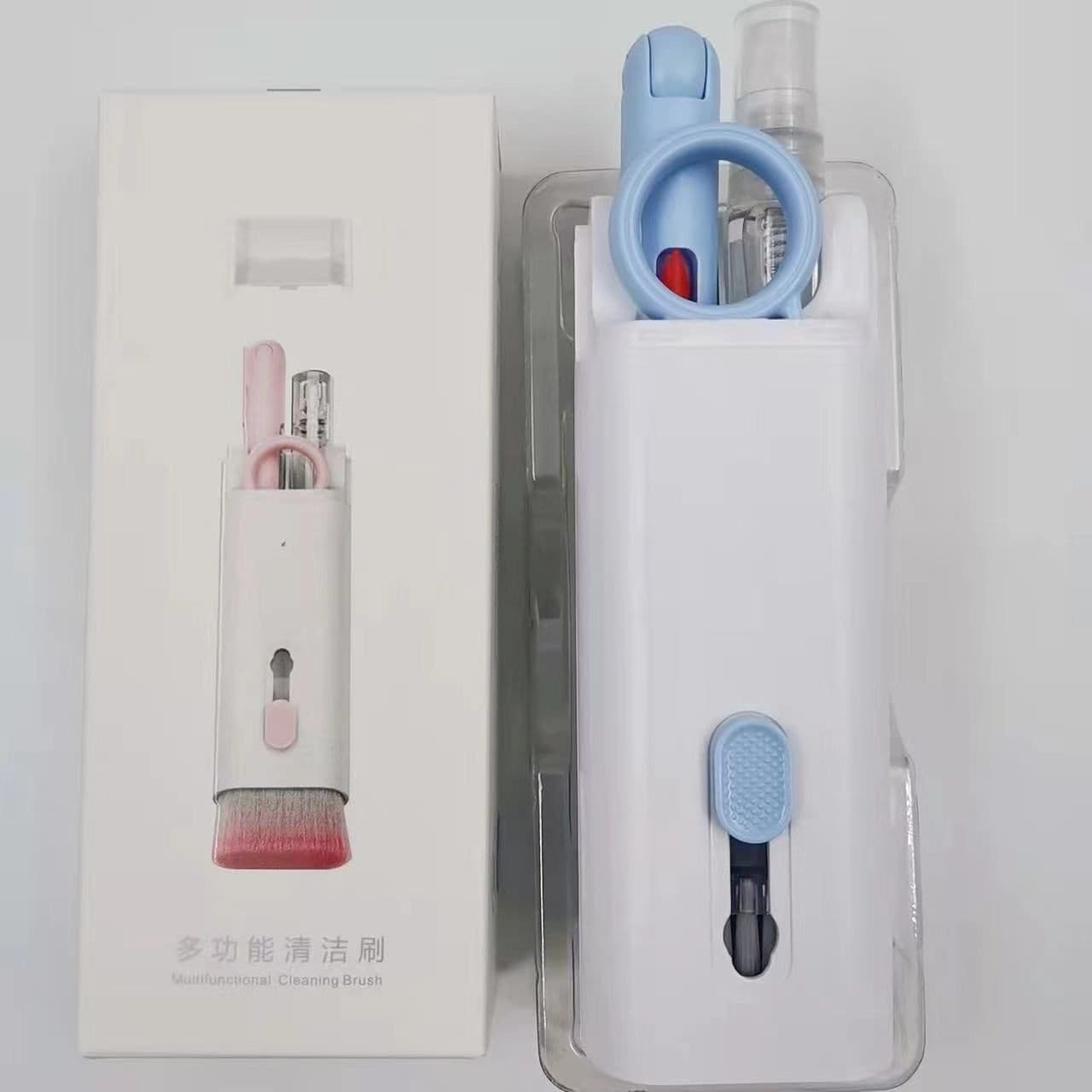 image-7 in 1 multi-function cleaning set keyboard cleaning brush screen cleaning artifact convenient storage headphone cleaning pen