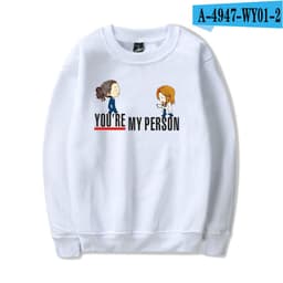 image-American TV series Grey's Anatomy trend Grey's Anatomy men's and women's fleece round neck hoodless sweater