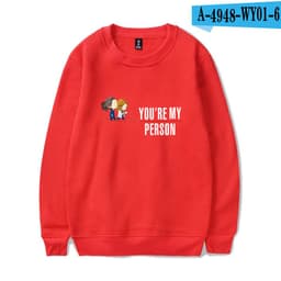image-American TV series Grey's Anatomy trend Grey's Anatomy men's and women's fleece round neck hoodless sweater