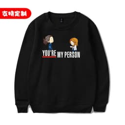 image-American TV series Grey's Anatomy trend Grey's Anatomy men's and women's fleece round neck hoodless sweater