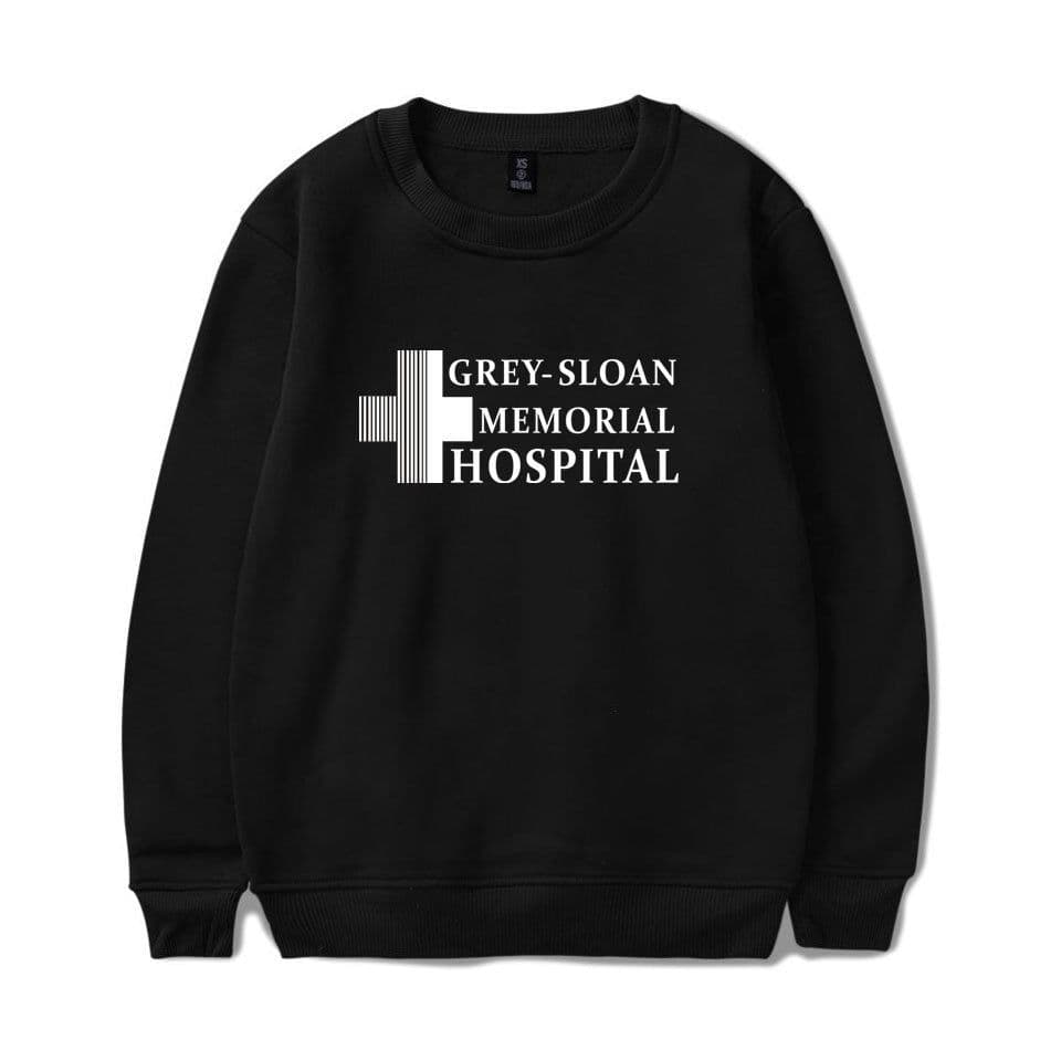 image-American TV series Grey's Anatomy trend Grey's Anatomy men's and women's fleece round neck hoodless sweater