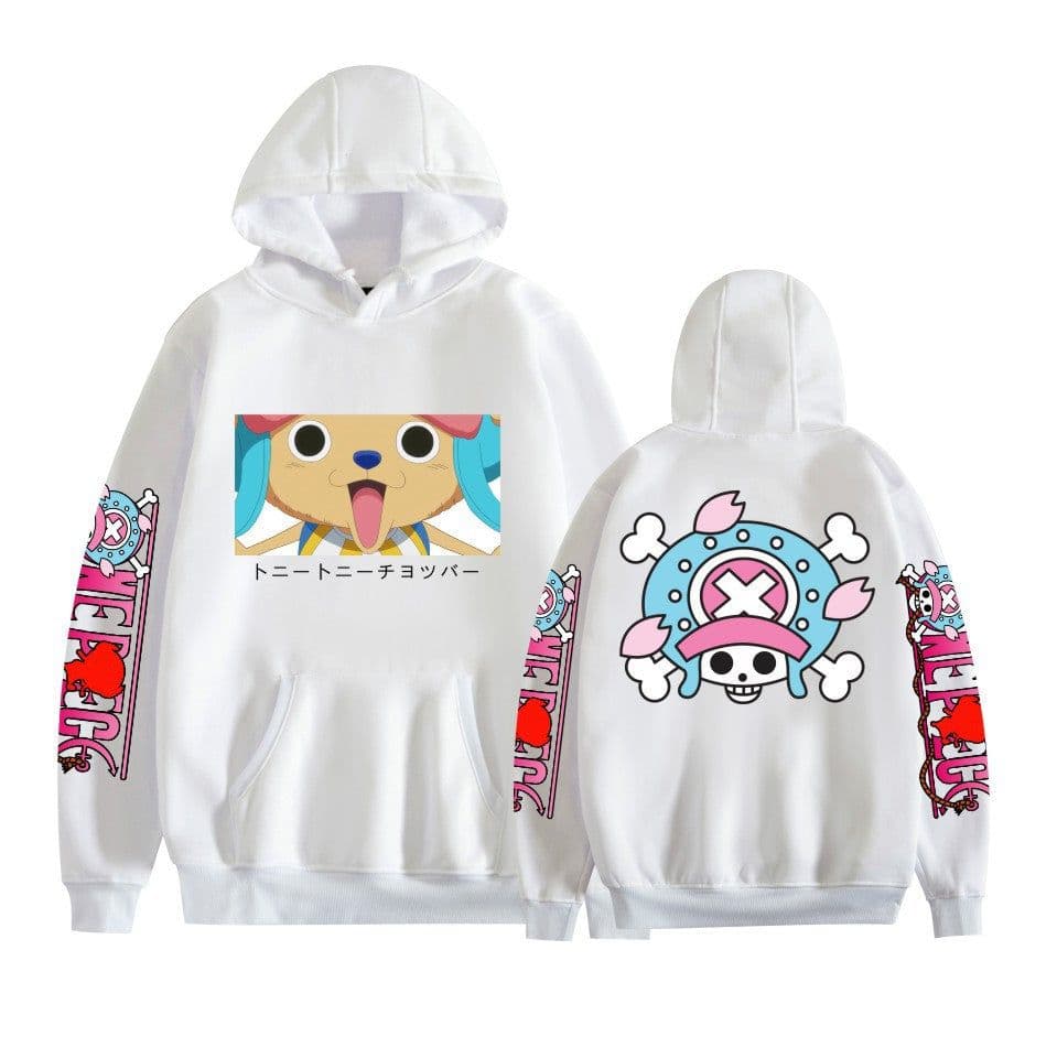 image-Japanese anime One Piece Straw Hats peripheral series anime fashion casual hooded sweatshirt