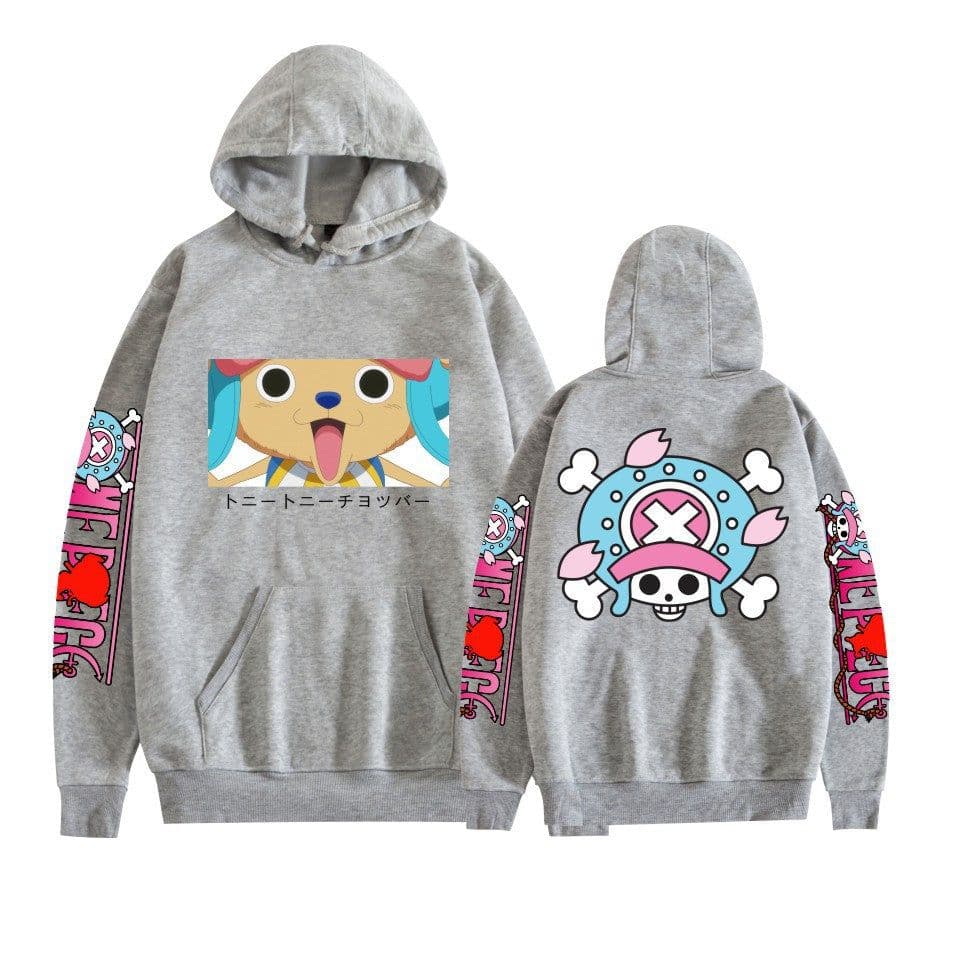 image-Japanese anime One Piece Straw Hats peripheral series anime fashion casual hooded sweatshirt