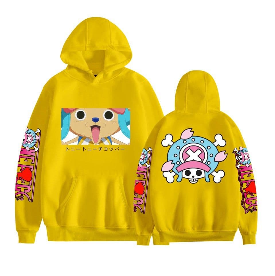 image-Japanese anime One Piece Straw Hats peripheral series anime fashion casual hooded sweatshirt