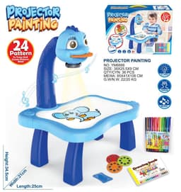 image-Cross-border children's intelligent projection painting machine enlightenment early education drawing board table color drawing board children graffiti whiteboard