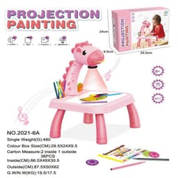 image-Cross-border children's intelligent projection painting machine enlightenment early education drawing board table color drawing board children graffiti whiteboard