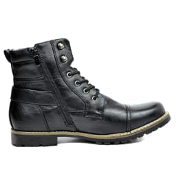 image-HPIOPL cross-border model 3009 knight metal double zipper knight boots men's leather boots motorcycle boots 48 large size