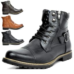 image-HPIOPL cross-border model 3009 knight metal double zipper knight boots men's leather boots motorcycle boots 48 large size
