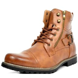 image-HPIOPL cross-border model 3009 knight metal double zipper knight boots men's leather boots motorcycle boots 48 large size