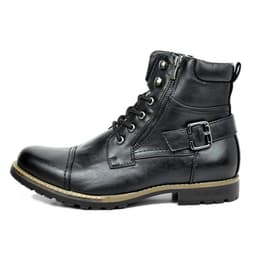 image-HPIOPL cross-border model 3009 knight metal double zipper knight boots men's leather boots motorcycle boots 48 large size