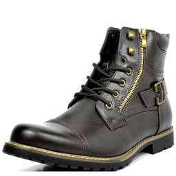 image-HPIOPL cross-border model 3009 knight metal double zipper knight boots men's leather boots motorcycle boots 48 large size
