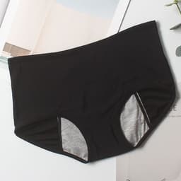 image-Foreign trade cross-border large size physiological pants before and after menstrual period leak-proof mid-high waist vent hole aunt sanitary pants underwear women