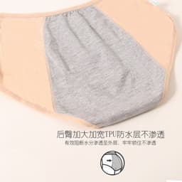 image-Foreign trade cross-border large size physiological pants before and after menstrual period leak-proof mid-high waist vent hole aunt sanitary pants underwear women