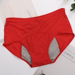 image-Foreign trade cross-border large size physiological pants before and after menstrual period leak-proof mid-high waist vent hole aunt sanitary pants underwear women