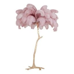 image-(New) All copper inclined rod feather floor lamp Designer original LED living room bedroom pure copper branch floor lamp