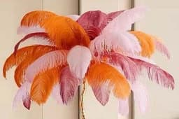 image-(New) All copper inclined rod feather floor lamp Designer original LED living room bedroom pure copper branch floor lamp