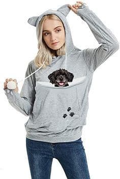 image-2022 cross-border explosive solid color hooded sweater AliExpress European and American loose pullover pet sweater women's autumn and winter models