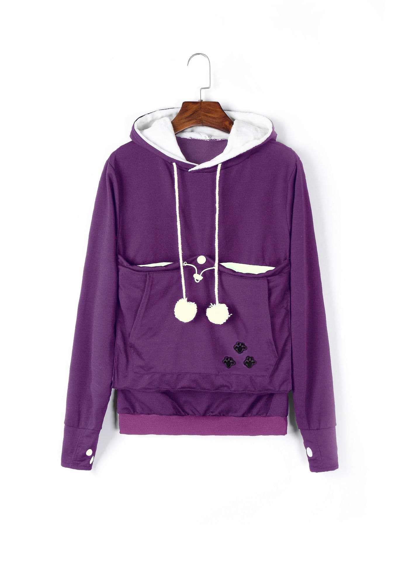 image-2022 cross-border explosive solid color hooded sweater AliExpress European and American loose pullover pet sweater women's autumn and winter models